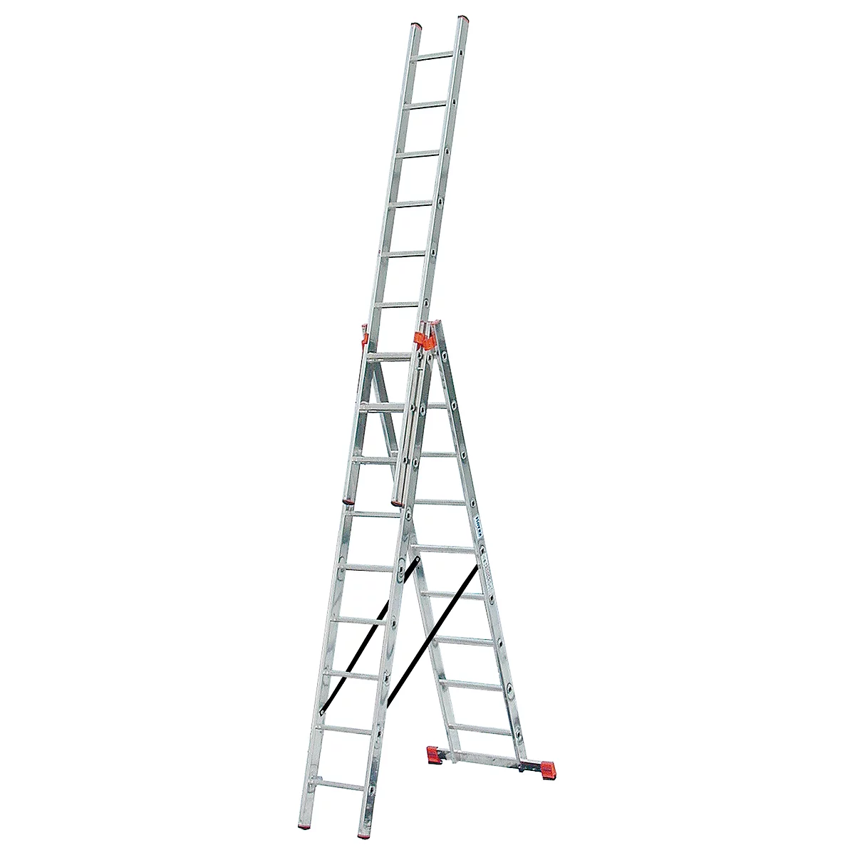 TRIBILO Vielzweckleiter, 3 x 9 Sprossen