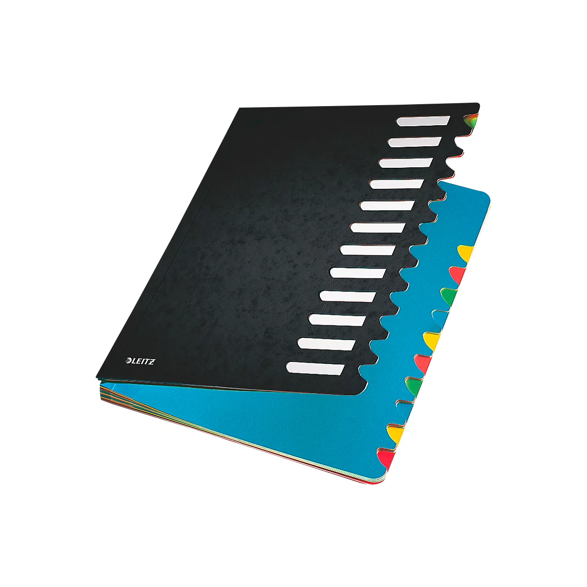 Trieur A4 LEITZ®, avec 12 compartiments, en carton durable, noir