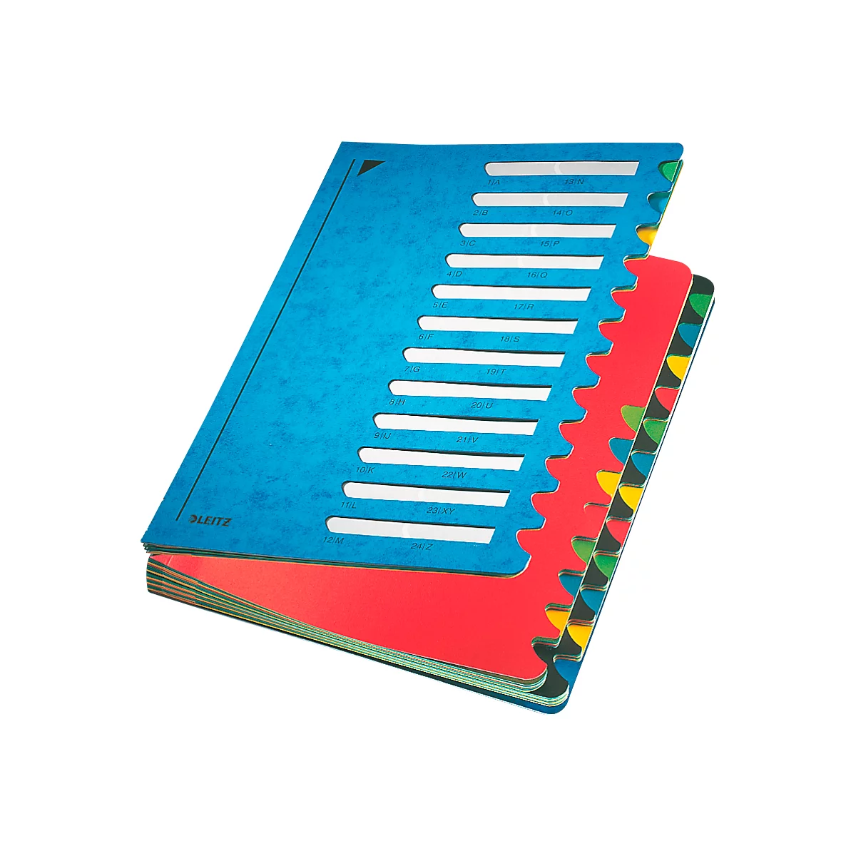 Trieur A4 LEITZ®, avec 24 compartiments, en carton durable, bleu