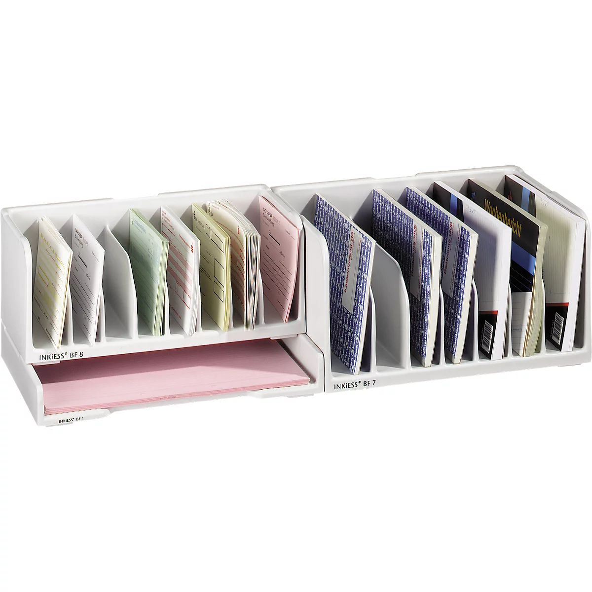 Trieur BF 8 INKiESS®, format A6, plastique, 8 compartiments
