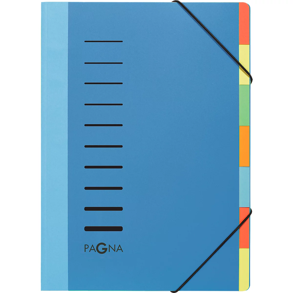 Trieur Color PAGNA, pour format A4, 7 compartiments, polypropylène, bleu