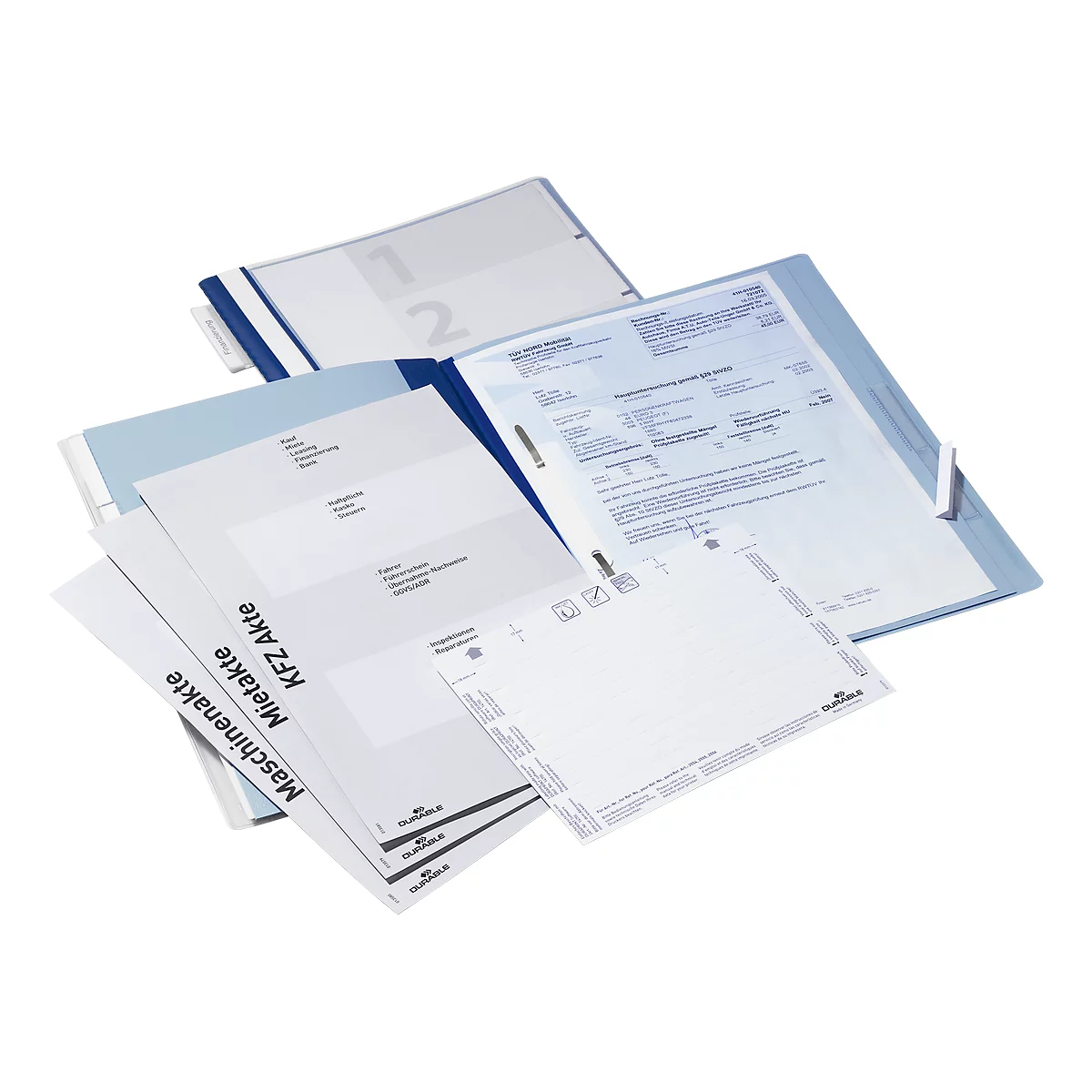 Trieur DURABLE, pour format A4, 5 p., bleu