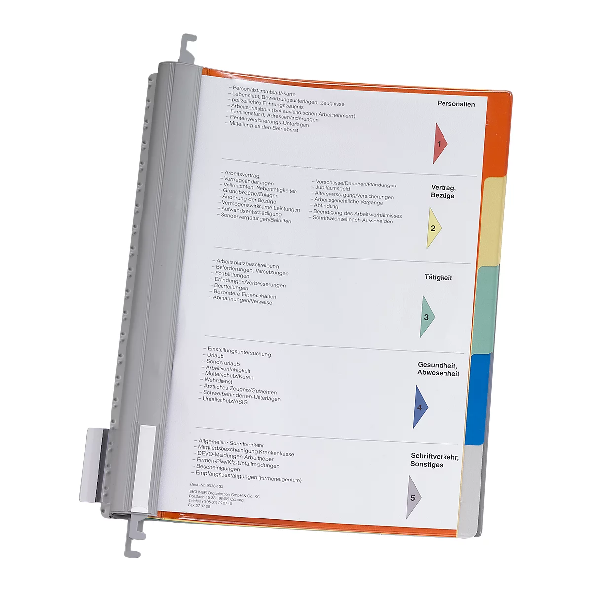 Trieur/organisateur du personnel EICHNER, format A4, 1 pièce