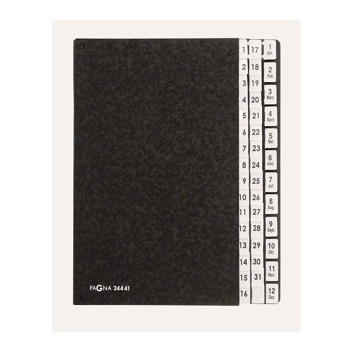 Trieur PAGNA, pour format A4, chronologique, 44 compartiments, carton Manila