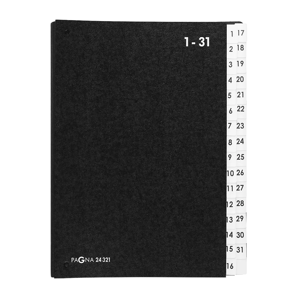 Trieur PAGNA, pour format A4, numérique, 31 compartiments, Carton Manila, noir