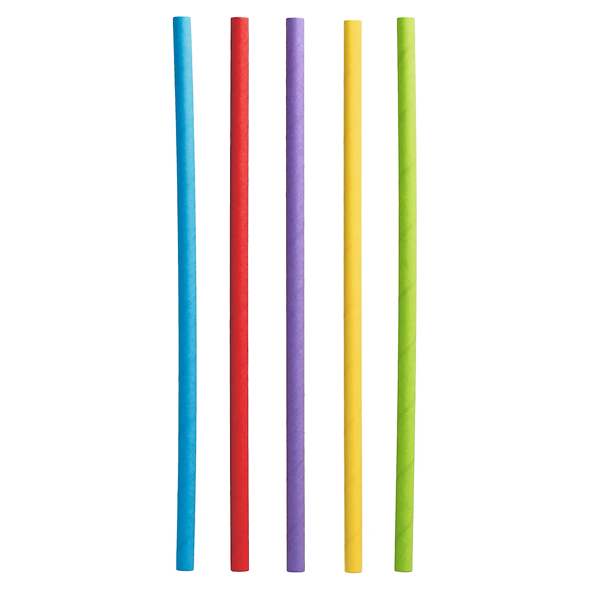 Trinkhalme Papstar Pure, für Shakes, Einweg, L 250 x Ø 8 mm, aus FSC®-zertifiziertem Papier, farbsortiert, 500 Stück