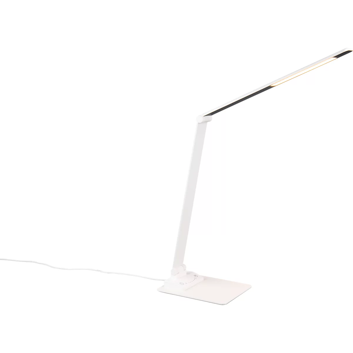 TRIO Lampe de bureau LED TRAVIS, 6,5 W, 650 lm, intensité lumineuse variable, fonction de recharge USB, blanc