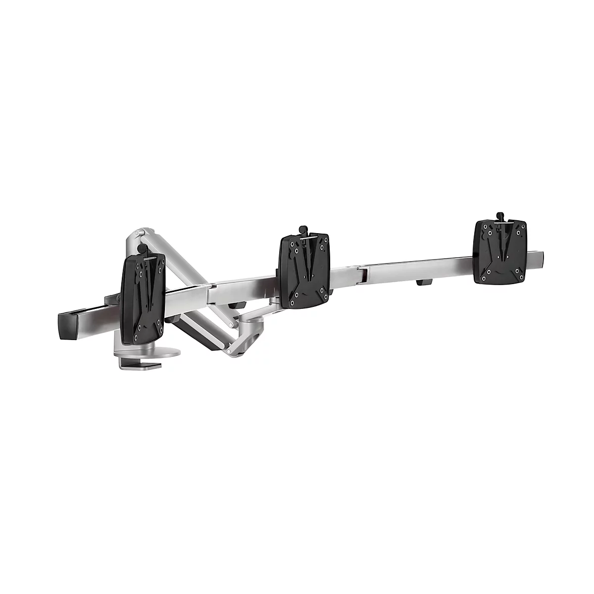 Triple-Monitorarm NOVUS Clu Plus X3 C, 1,5-4,5 kg je Arm, dreh-/schwenk-/höhenverstellbar, VESA, weiß