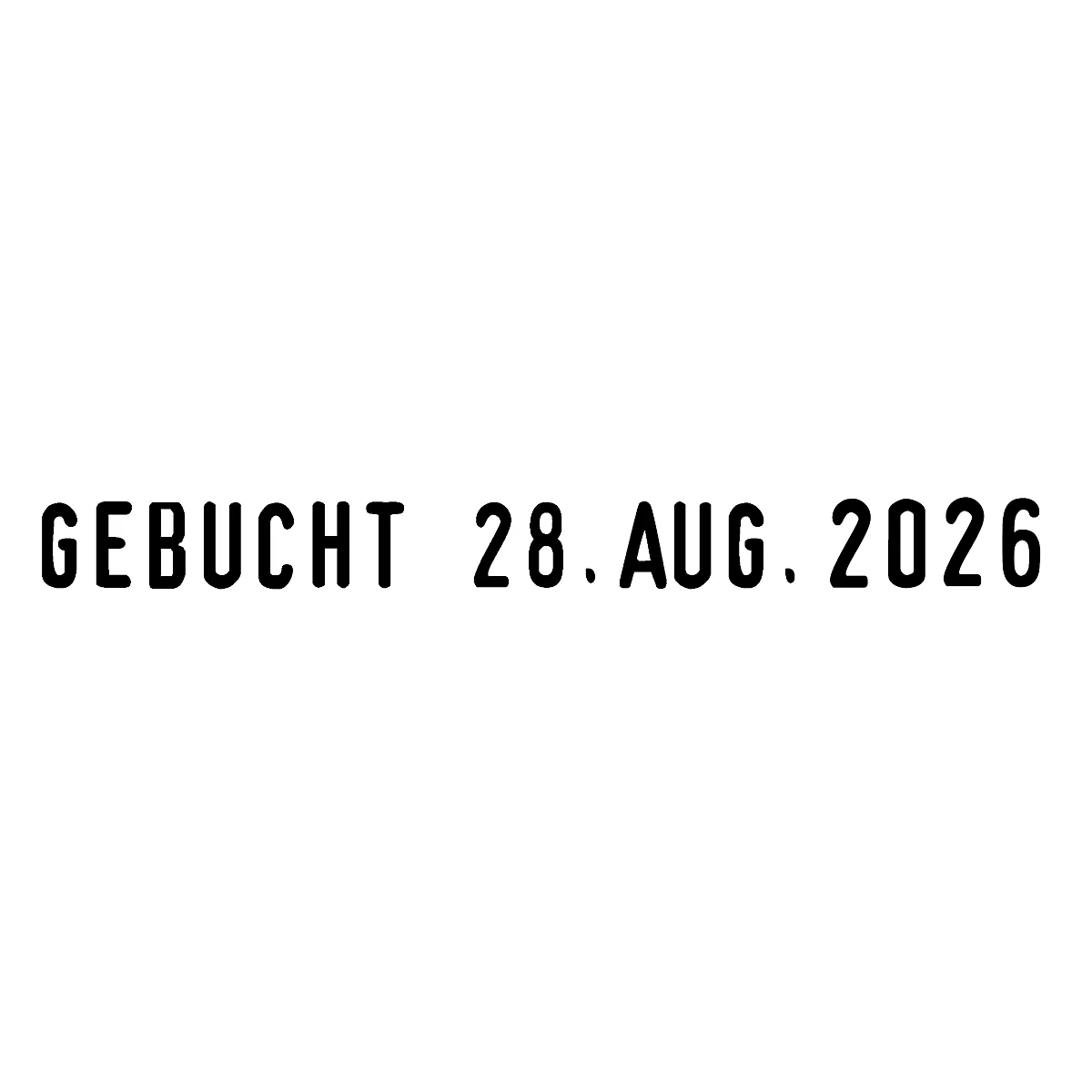 Booked August 28, 2026 in black, serif font.
