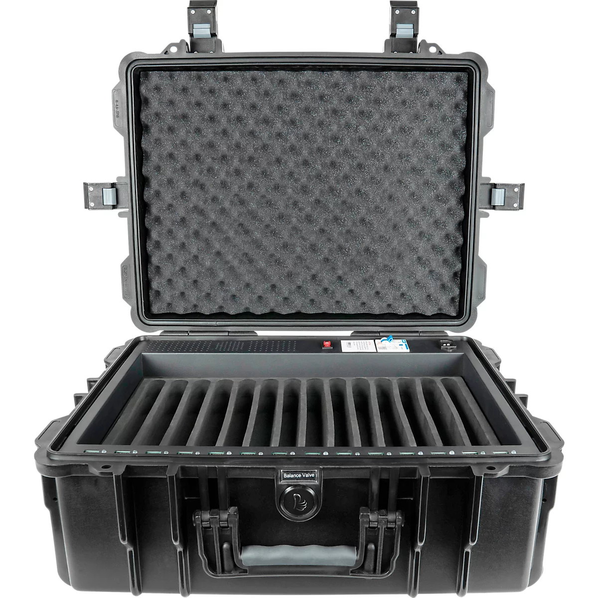 Trolley de chargement pour tablette Good Connections ATON4 T14, pour 14 appareils, USB-A, résistant aux éclaboussures, noir