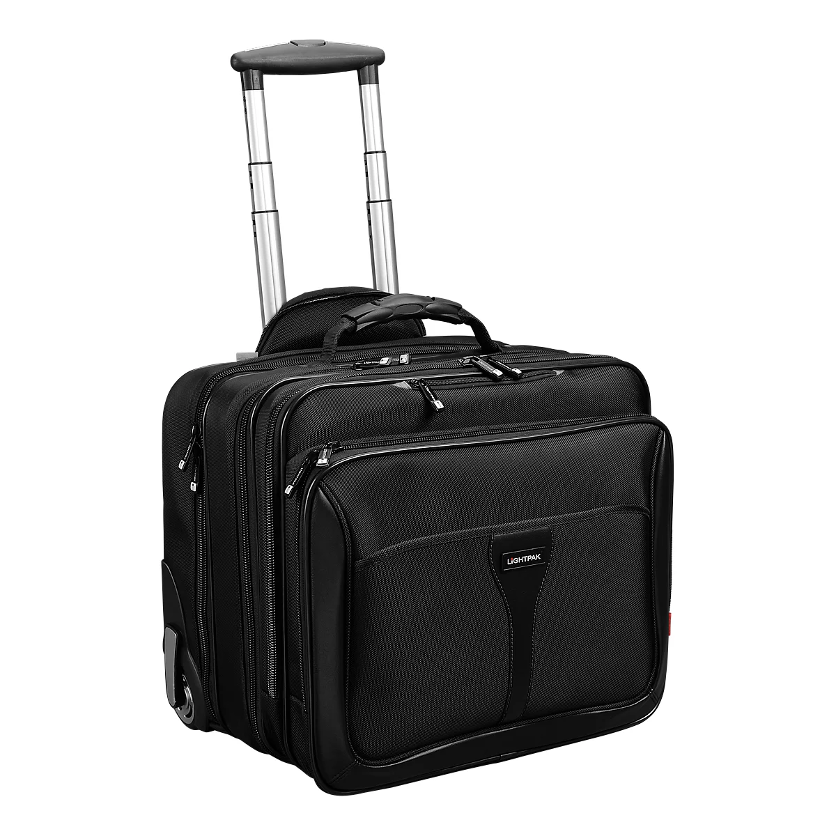 Trolley LIGHTPAK BRAVO 2 Executive Line, con asa de transporte y ruedas, nailon, negro