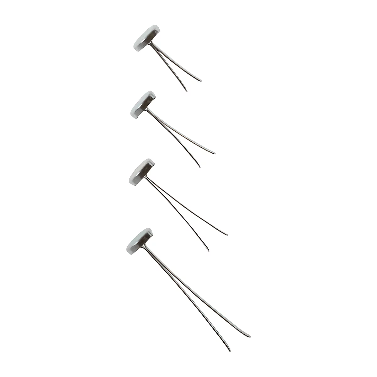 Trombones arrondis Omega, nickelé, taille 7, 100 p.