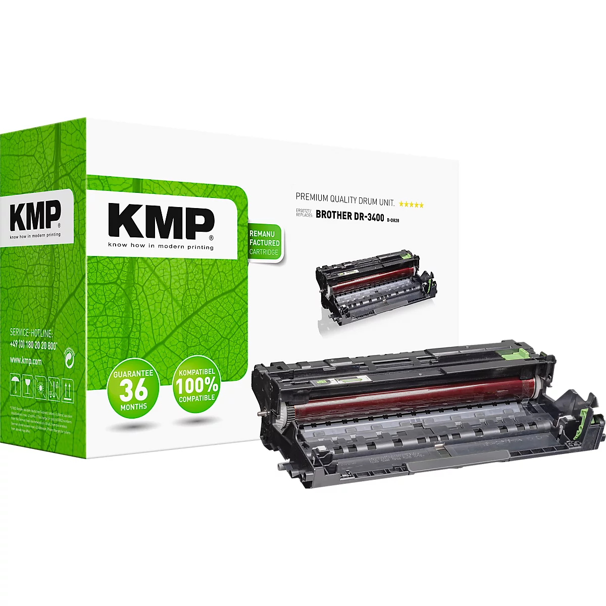Trommelmodul KMP, ersetzt Brother DR3400 (DR-3400), bis 52000 Seiten, Einzelpack, schwarz