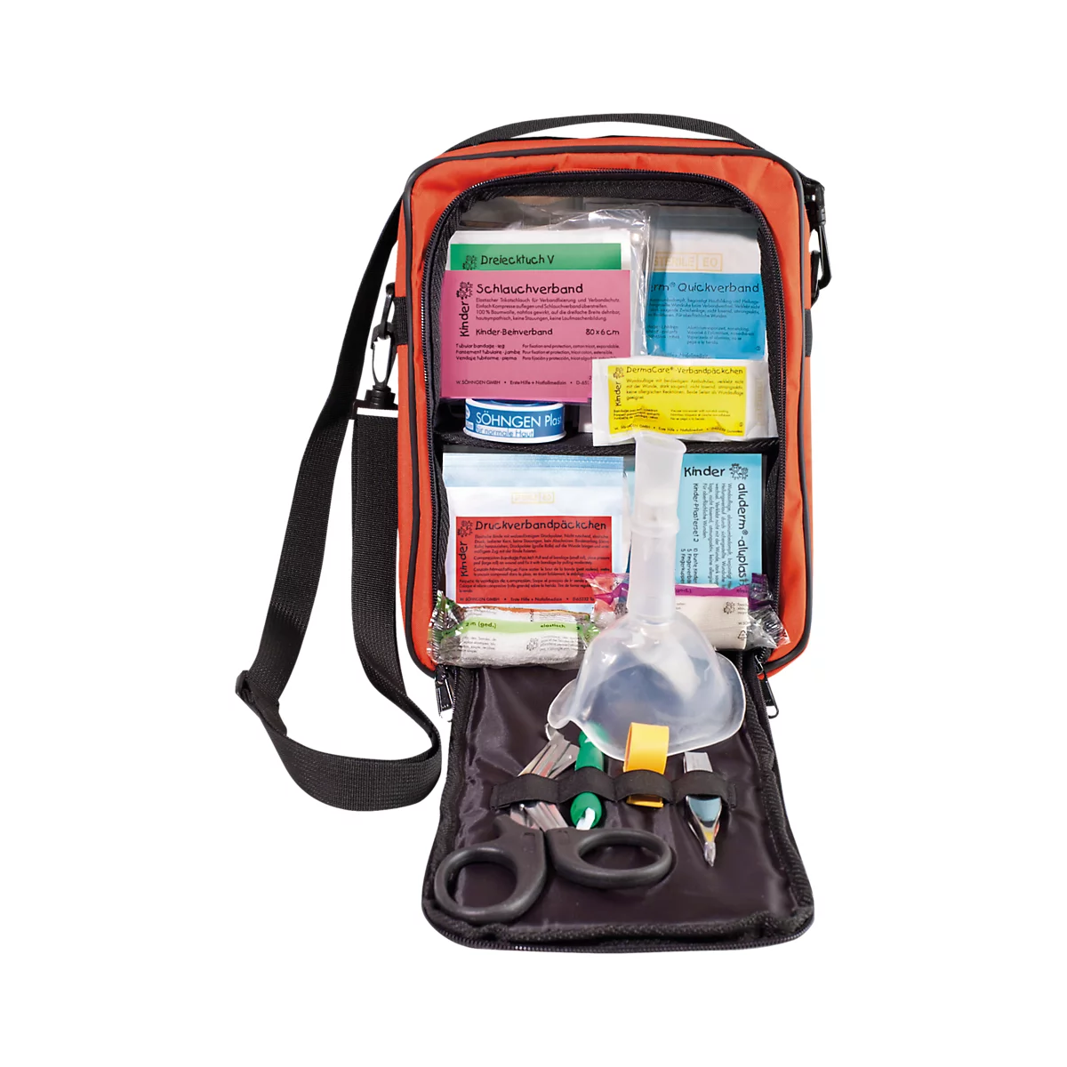 Trousse de premiers secours grande randonnée Soehngen pour écoles maternelles et crèches, avec extension pour l'extérieur