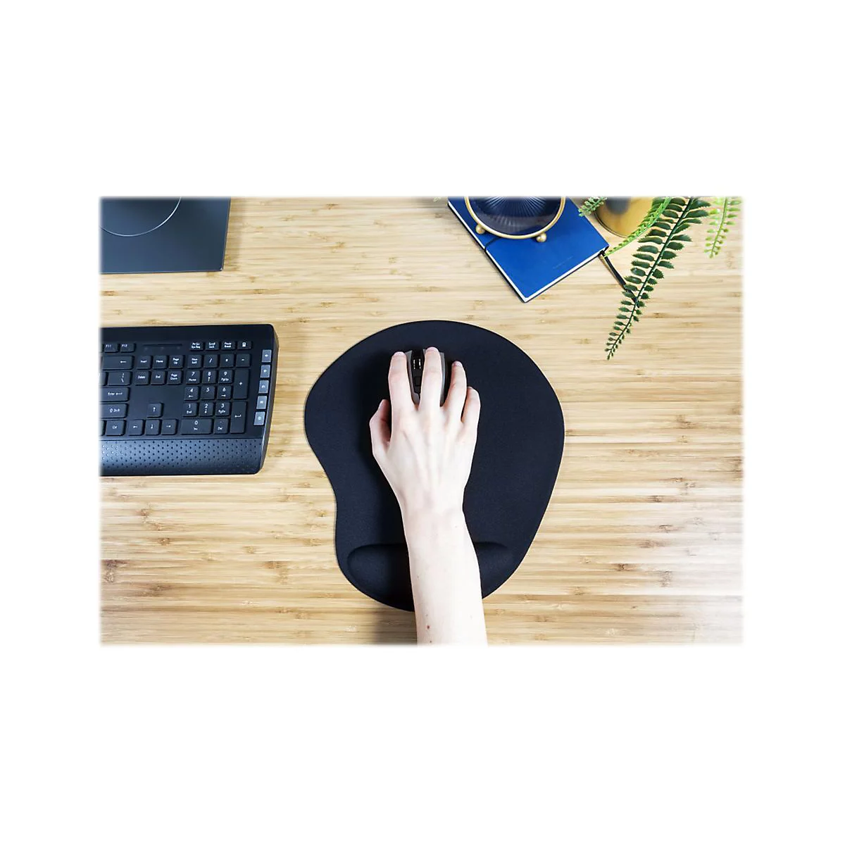 Trust Bigfoot XL - Mauspad mit Handgelenkpolsterkissen - Schwarz
