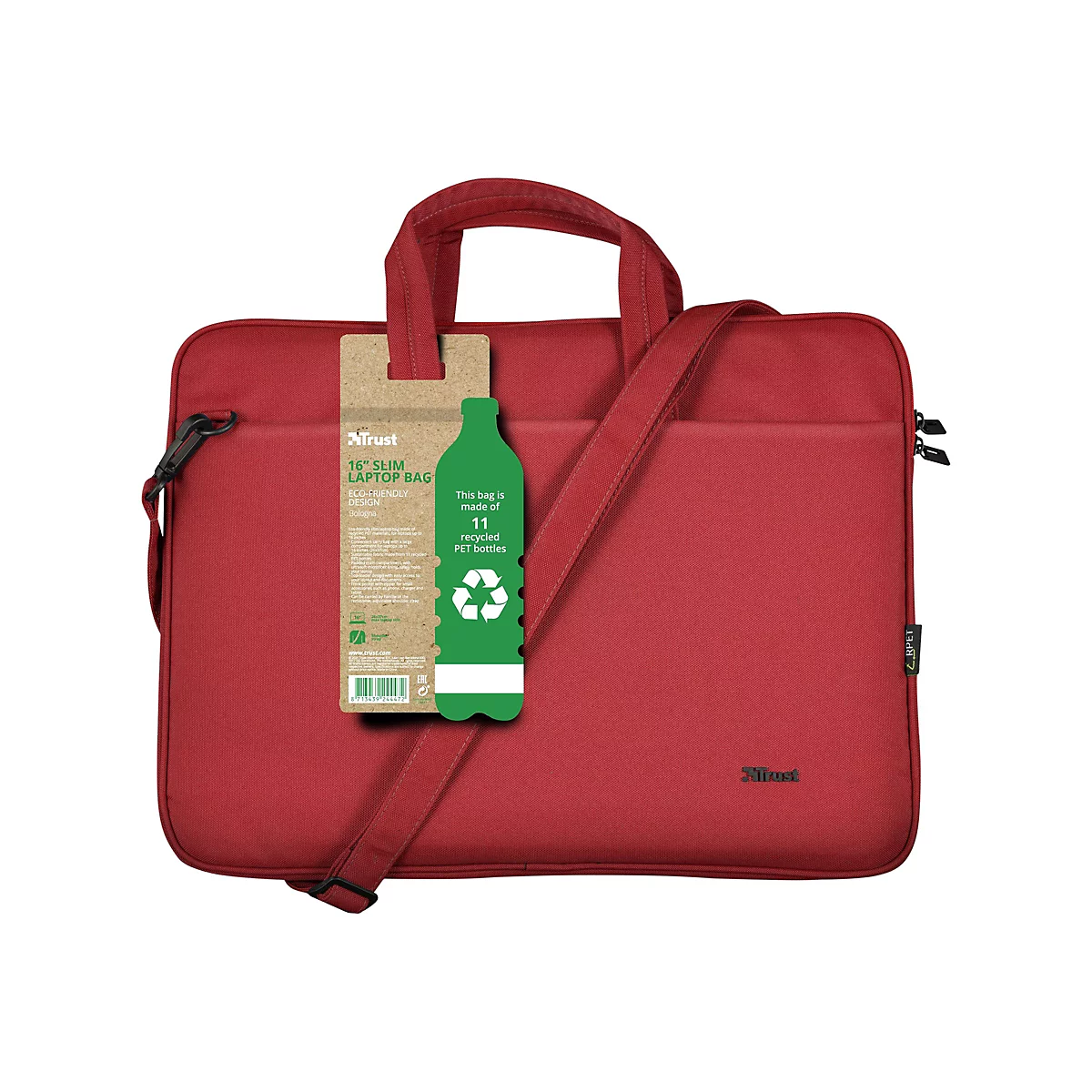 Trust Bologna Slim - Notebook-Tasche - 40.6 cm (16') - Rot