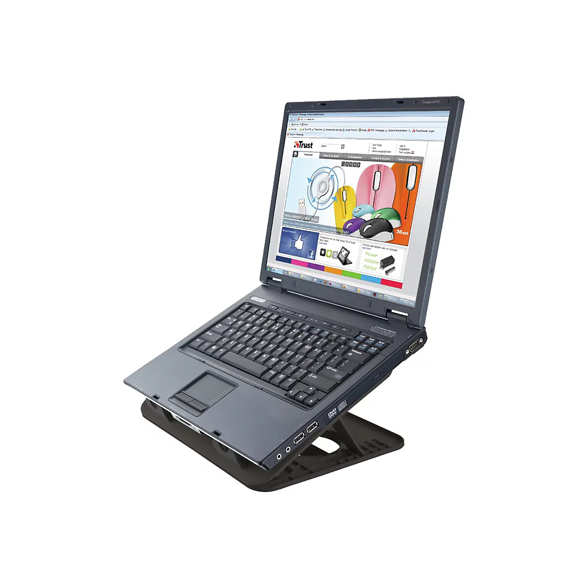 Trust Cyclone Notebook Cooling Stand - Notebook-Ständer - mit Ventilator