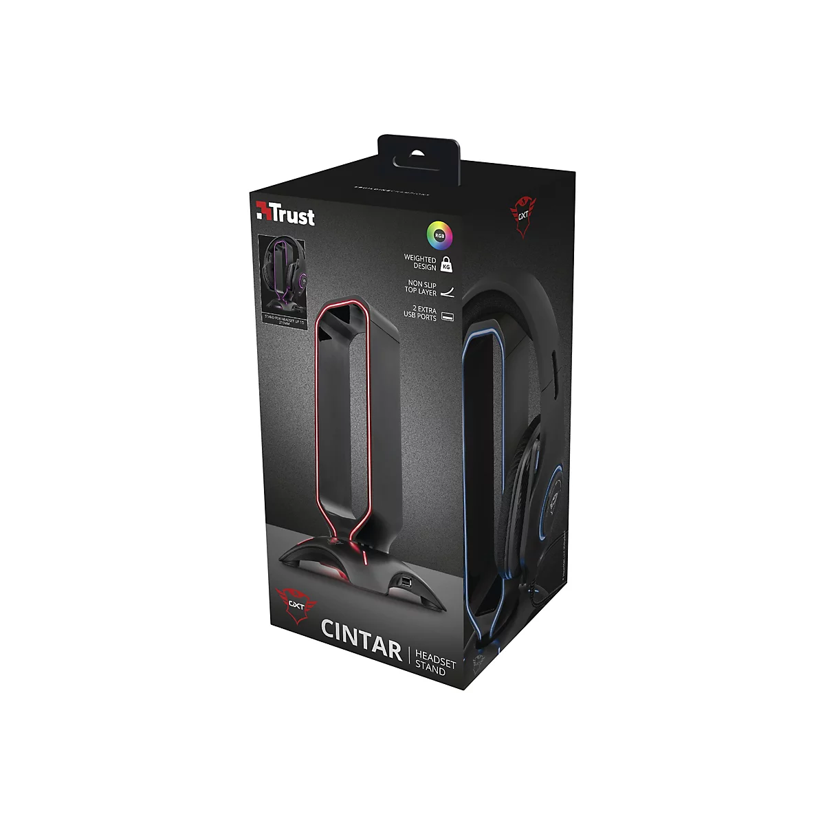 Trust GXT 265 Cintar RGB - Ständer für Kopfhörer, Headset