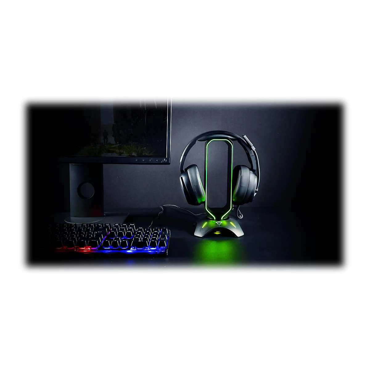 Trust GXT 265 Cintar RGB - Ständer für Kopfhörer, Headset