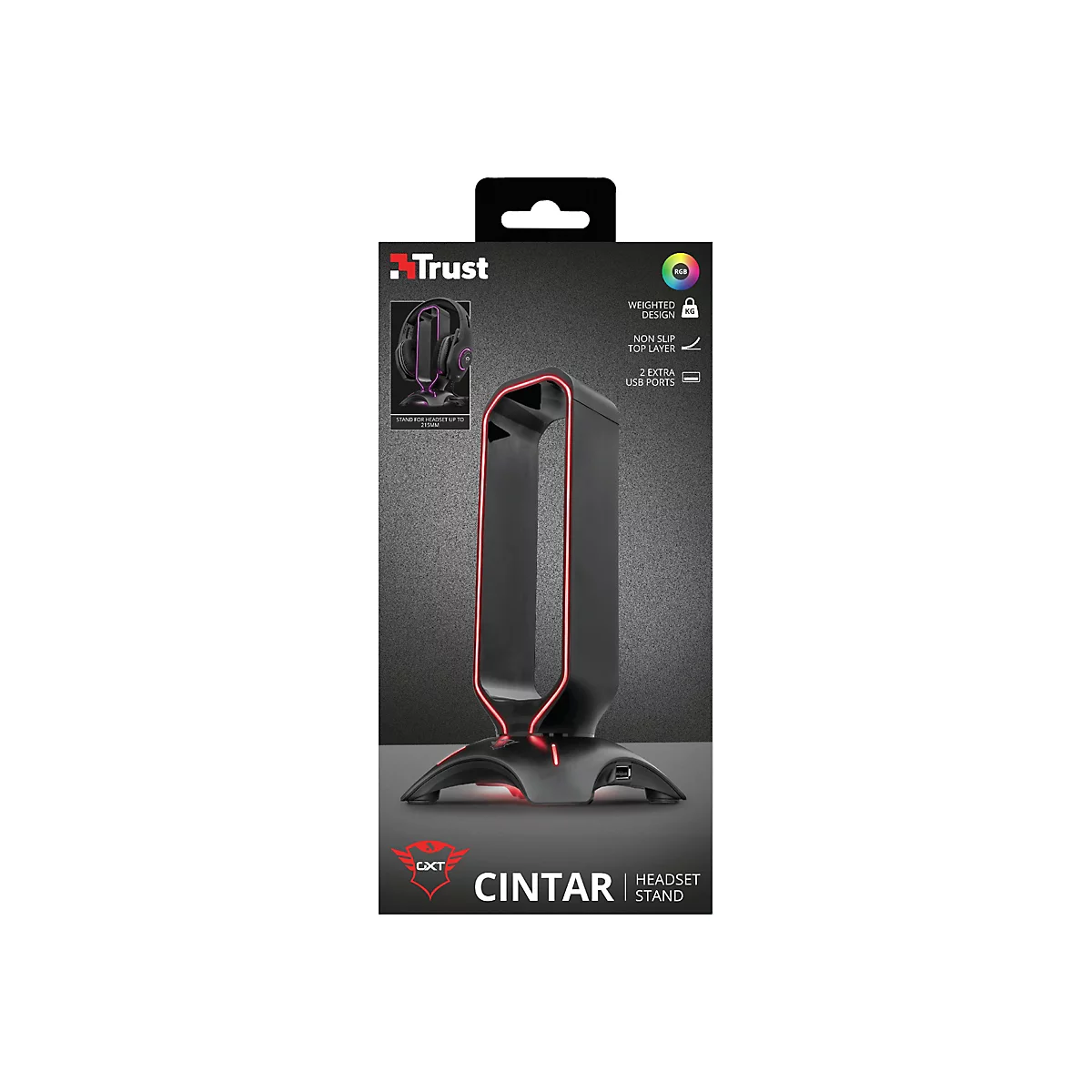 Trust GXT 265 Cintar RGB - Ständer für Kopfhörer, Headset