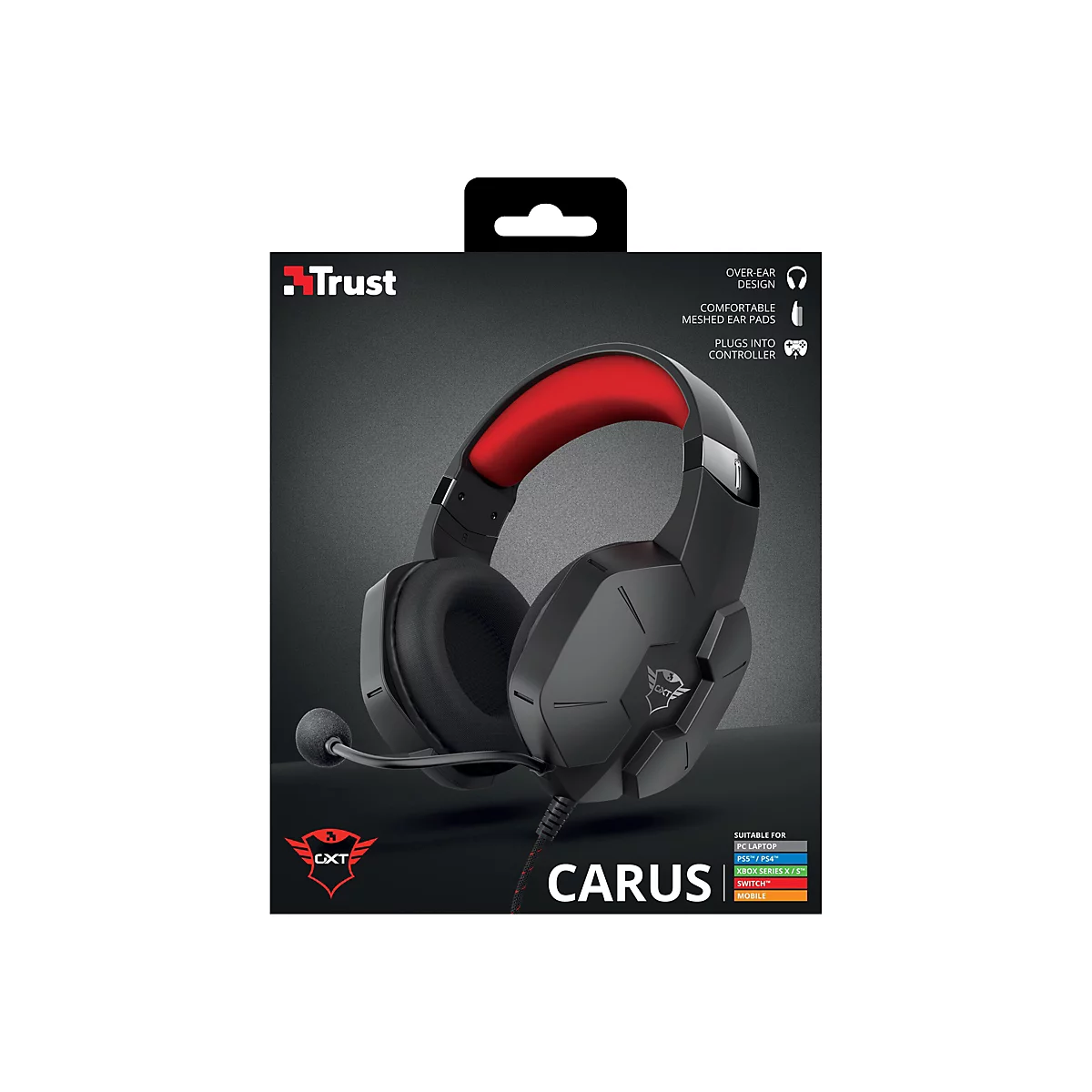 Trust GXT 323 Carus - Headset - ohrumschließend - kabelgebunden - 3,5 mm Stecker
