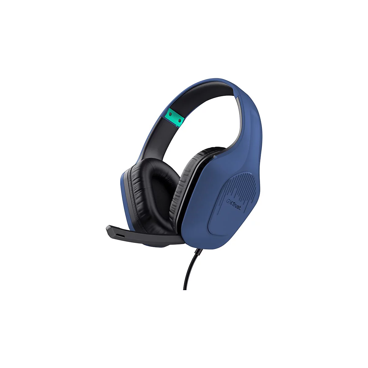 Trust GXT 415B Zirox - Headset - ohrumschließend - kabelgebunden - 3,5 mm Stecker - Blau
