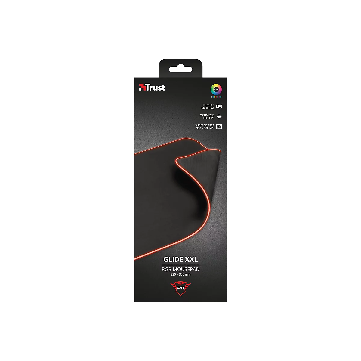 Trust GXT 764 Glide-Flex XXL - Beleuchtetes Tastatur- und Mauspad