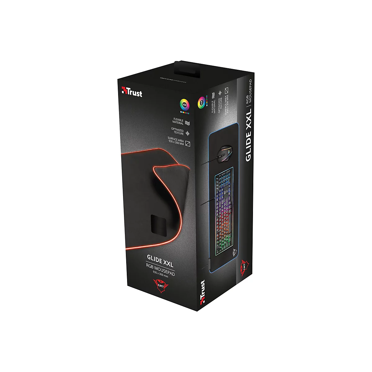 Trust GXT 764 Glide-Flex XXL - Beleuchtetes Tastatur- und Mauspad