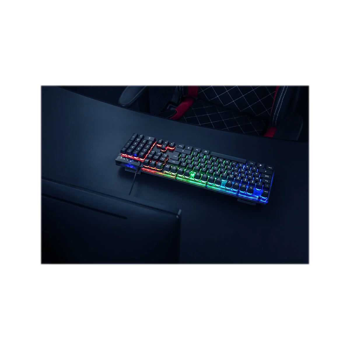 Trust GXT 835 Azor - Tastatur - hintergrundbeleuchtet - USB - QWERTZ - Deutsch