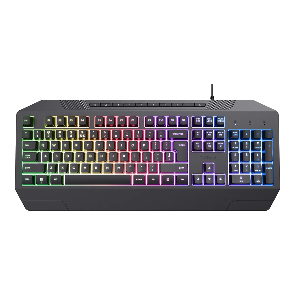 Trust GXT 836 Evocx - Tastatur - illuminated - full size - hintergrundbeleuchtet - USB