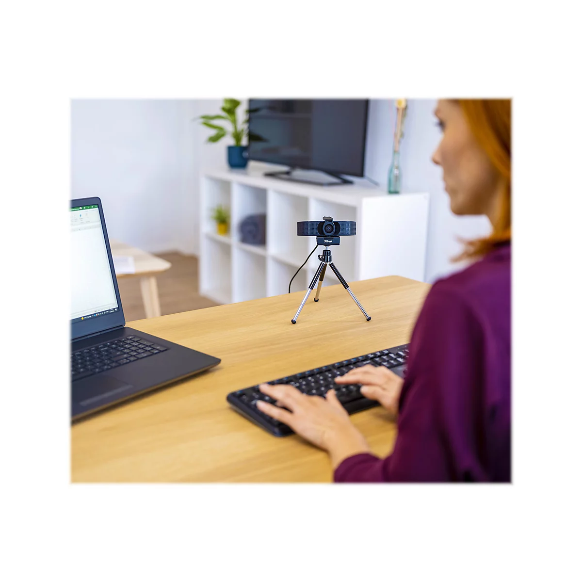 Trust Teza - Webcam - Farbe - 3840 x 2160 - 4K - feste Brennweite