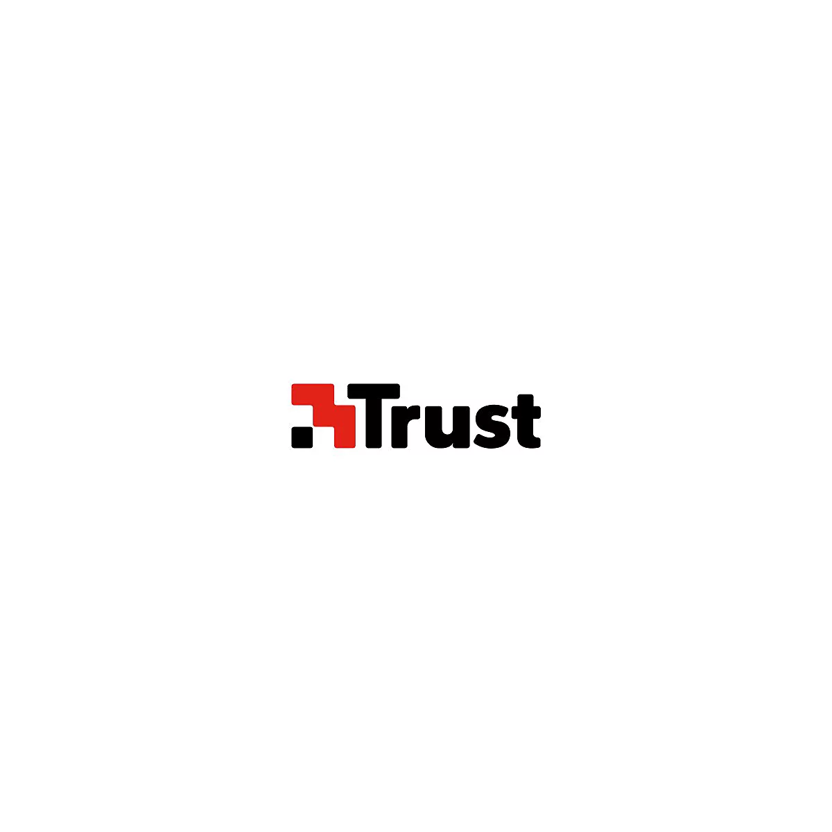 Firmenlogo Trust mit einem roten treppenartigen Symbol und dem schwarzen Schriftzug Trust.