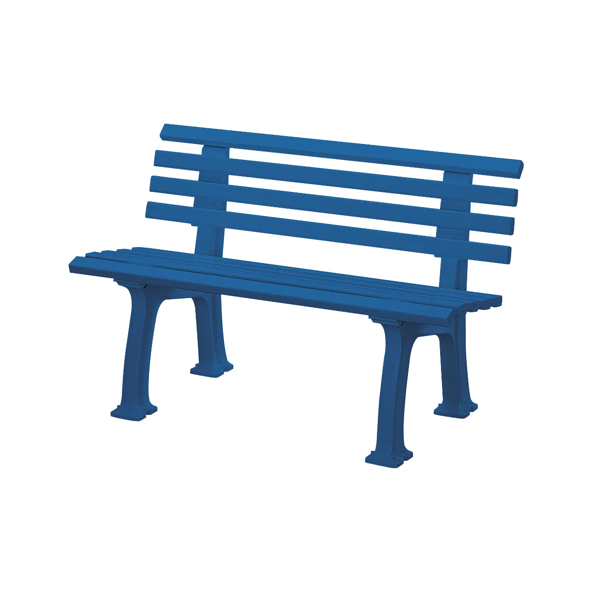 Tuinbank, 2-zitter, L 1200 mm, blauw