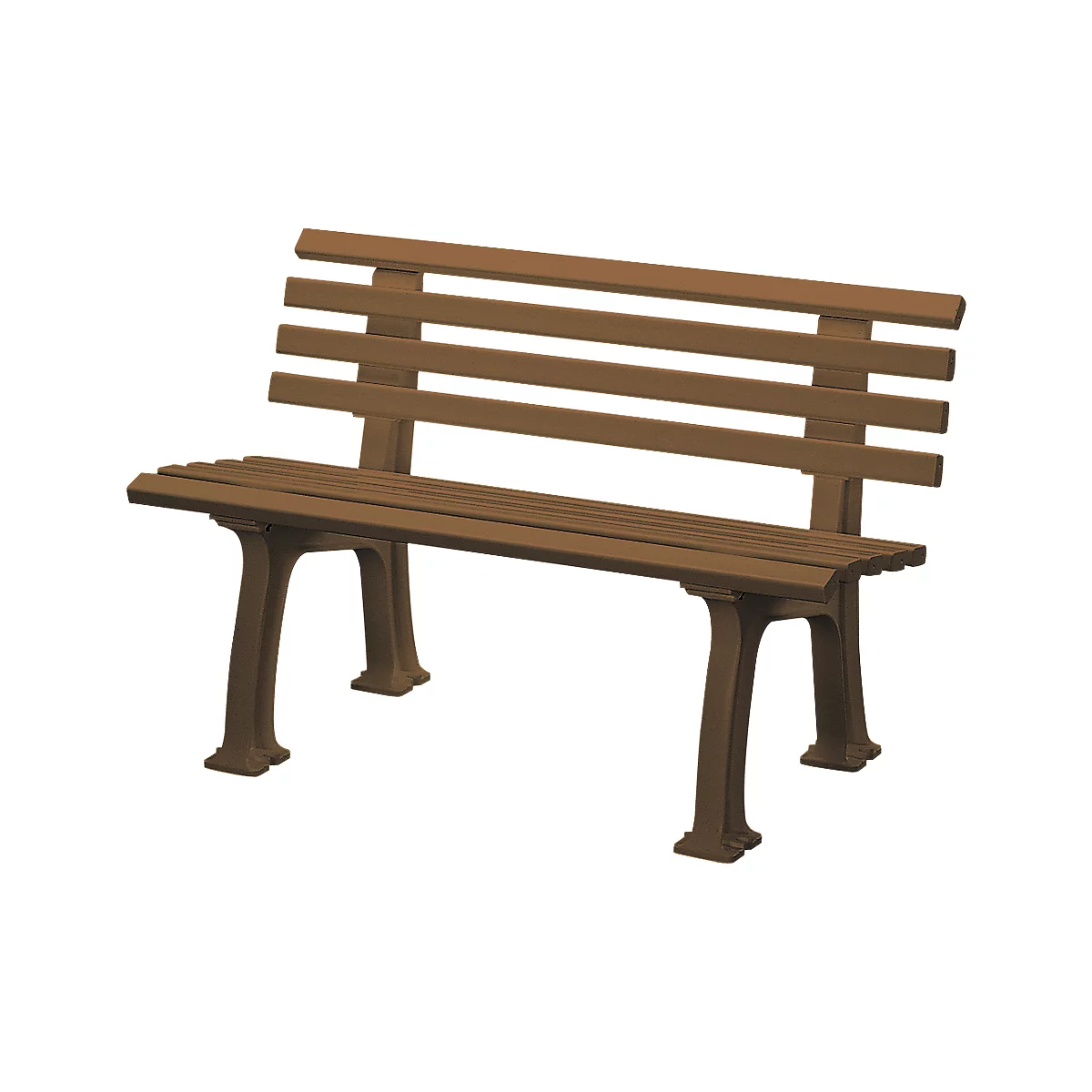 Tuinbank, 2-zitter, L 1200 mm, bruin