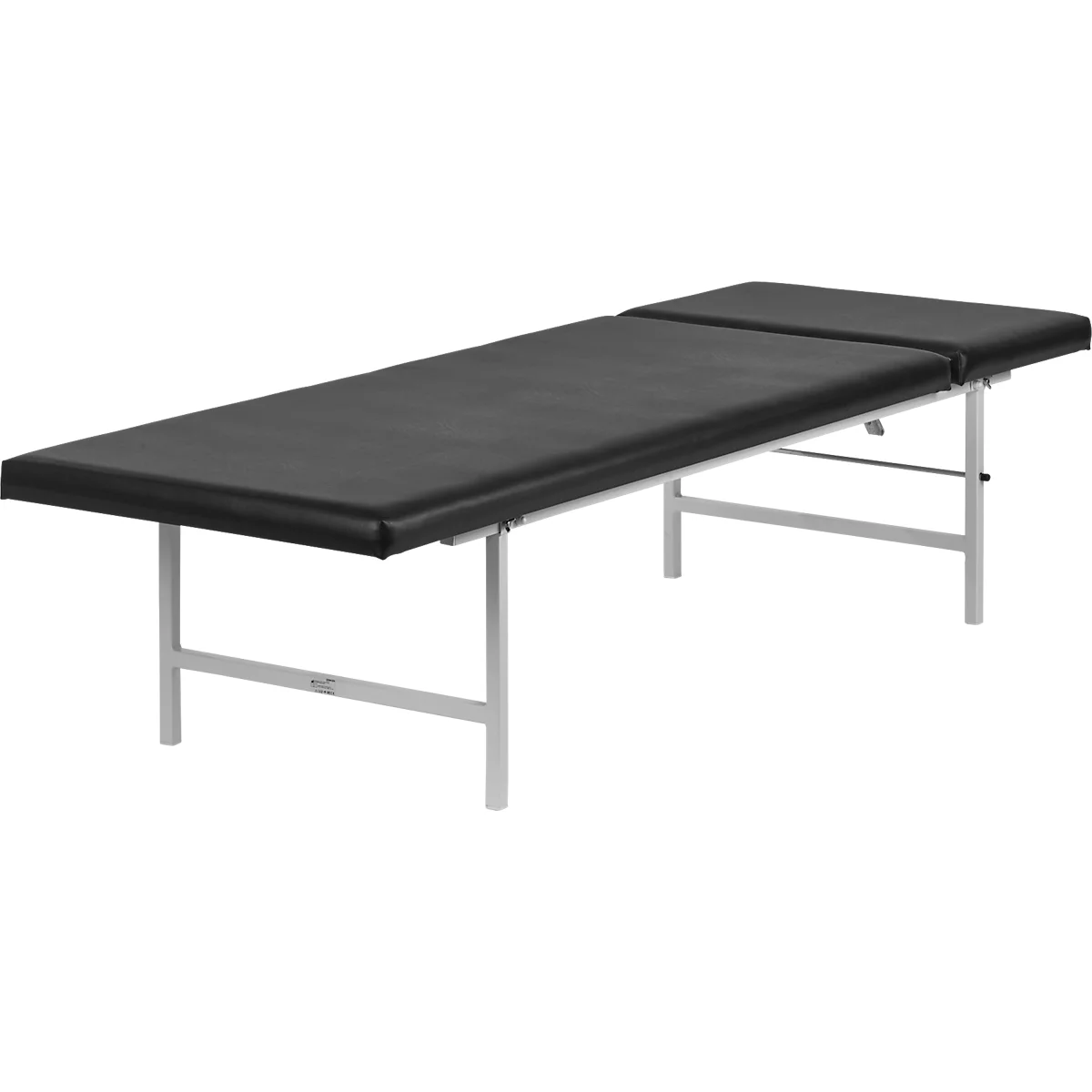 Tumbona para sala de descanso, no plegable, 2000 x 700 x 500 mm, negra