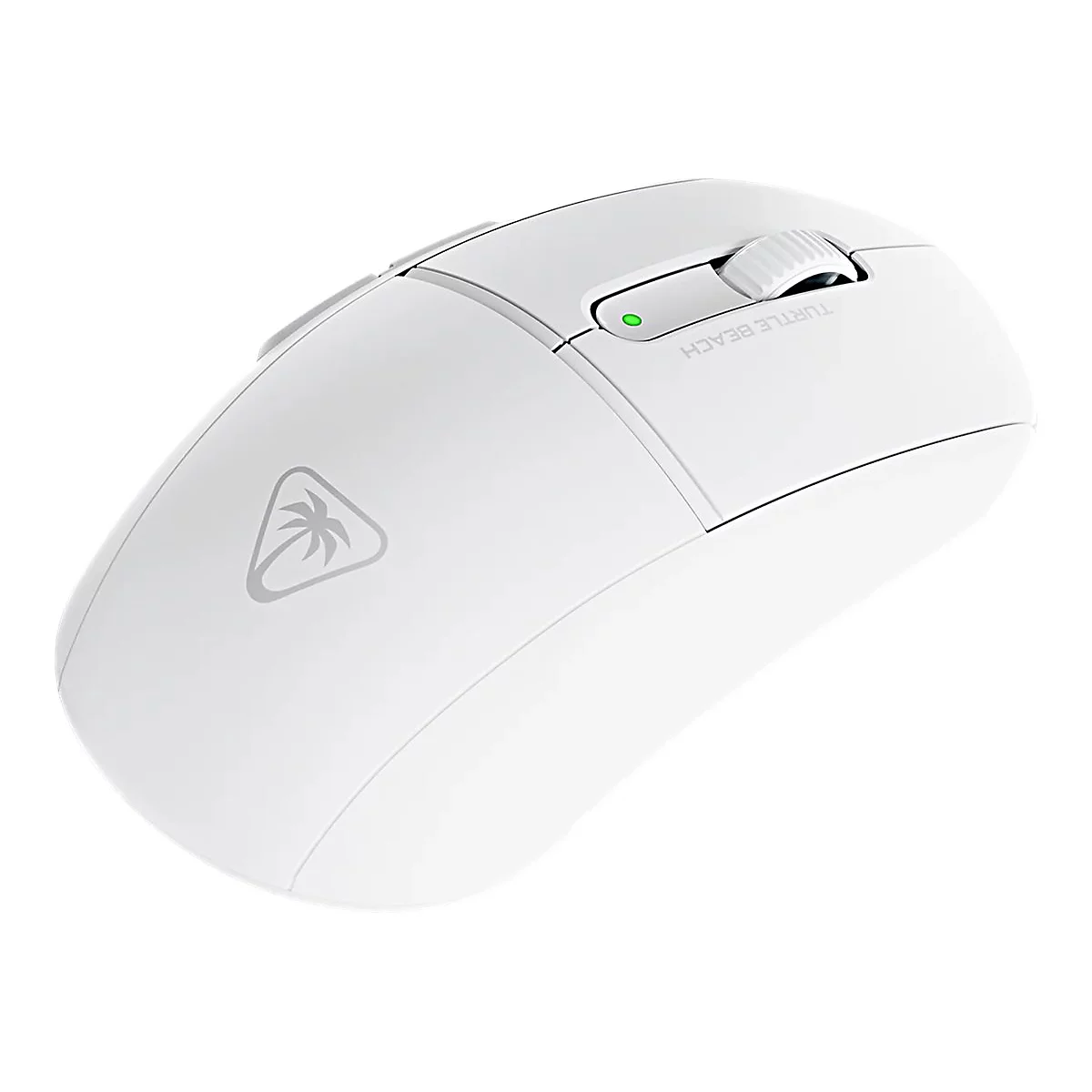 Weisse Computermaus mit Logo und Schriftzug "Turtle Beach".