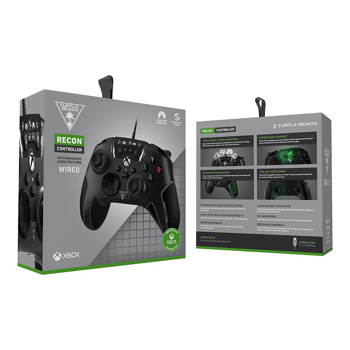 Turtle Beach Recon Controller - Game Pad - kabelgebunden - Schwarz - für Microsoft Xbox Series X, Microsoft Xbox One, PC, Microsoft Xbox Series S