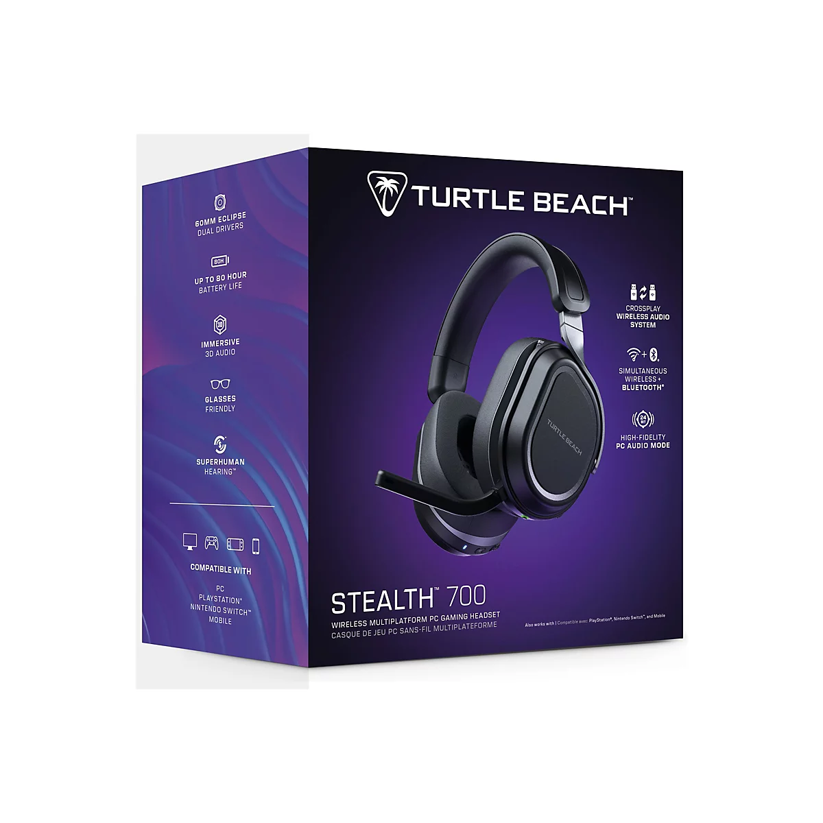 Turtle Beach Stealth 700 - 3. Generation - Headset - ohrumschließend - Bluetooth / 2,4 GHz Funkfrequenz - kabellos