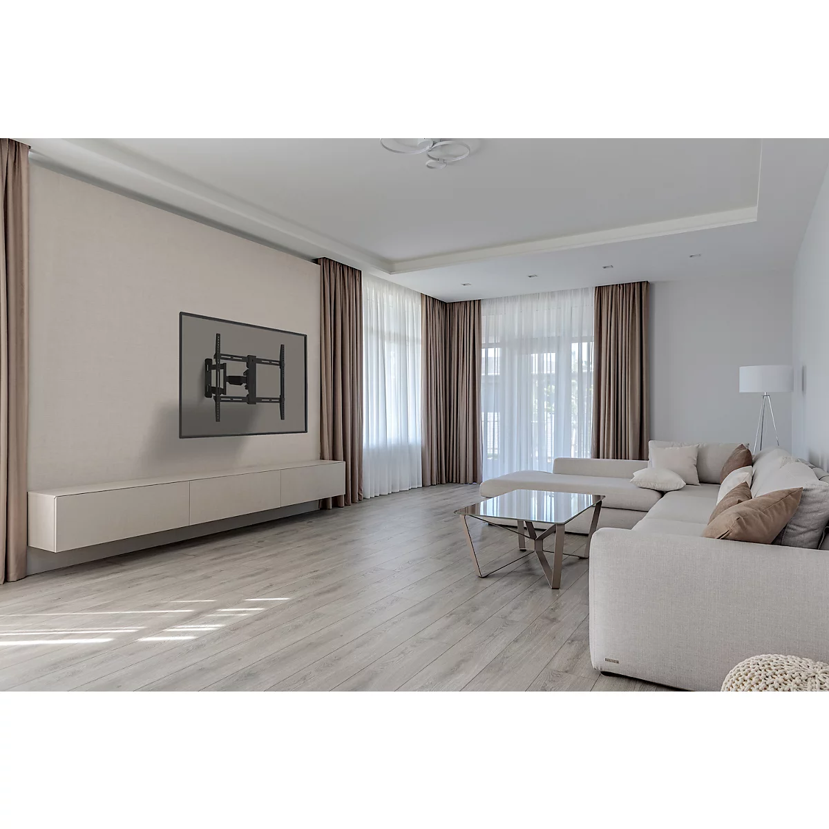TV-muurbeugel Neomounts by Newstar WL40-550BL16, voor flatscreens tot 65', tot 40 kg, kantelen en zwenken, VESA, zwart