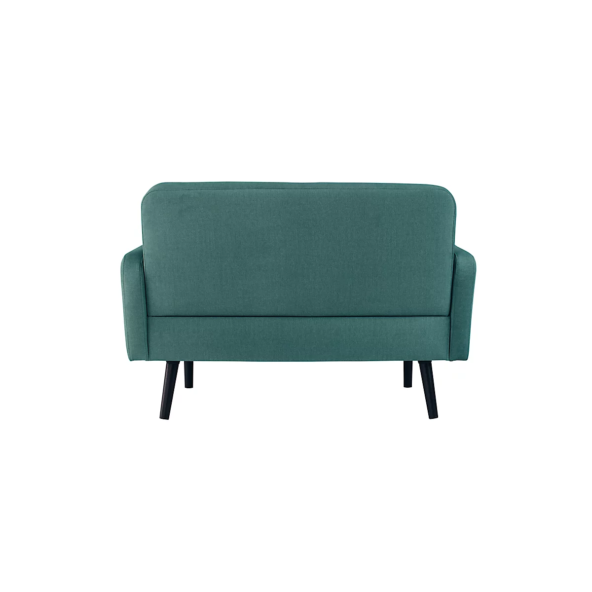 Tweezitsbank meet® van Paperflow LISBOA, groene stoffen bekleding, zwart onderstel, B 1240 x D 815 x H 830 mm