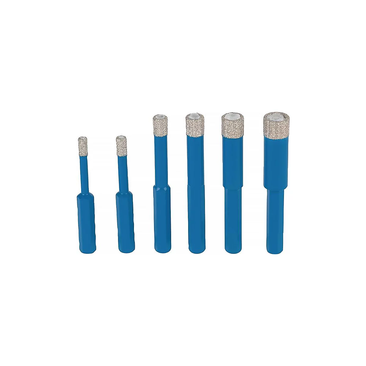 TYROLIT tegelboorset DDT HEX, 6-delig, Ø 5-14 mm, paraffinevulling, vacuümgesoldeerde diamantboren