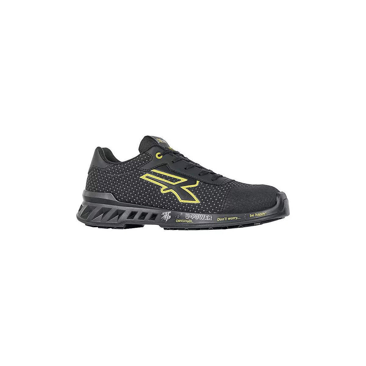 U.POWER Sicherheitsschuhe MATT, Gr. 44, schwarz/gelb, S3 CI SRC ESD, PUTEK® star, Alukappe