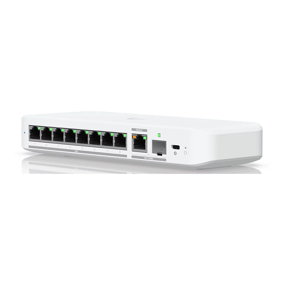 Ubiquiti UniFi Flex 2.5G - Switch - managed - 8 x 2.5GBase-T + 1 x 10Gb Ethernet + 1 x 10Gb Ethernet SFP+ - Desktop, wandmontierbar, an DIN-Schiene montierbar - PoE+