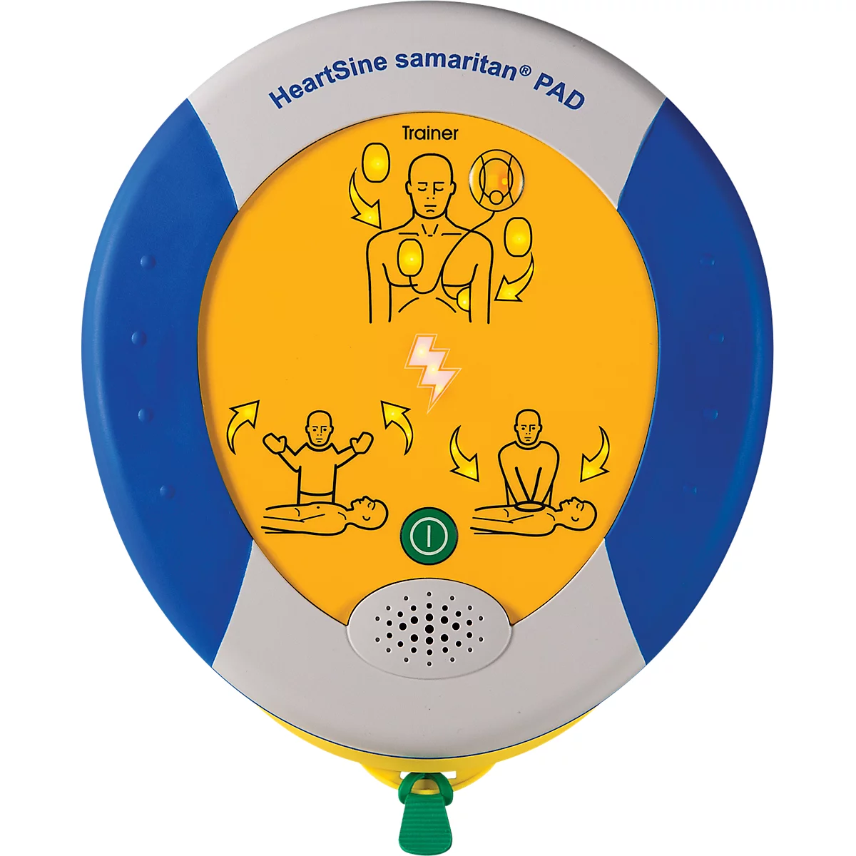 Übungs- und Trainingsdefibrillator-Set für HeartSine PAD360, 6 Szenarien, Tasche, 2 Paar Ersatzelektroden, Ladegerät