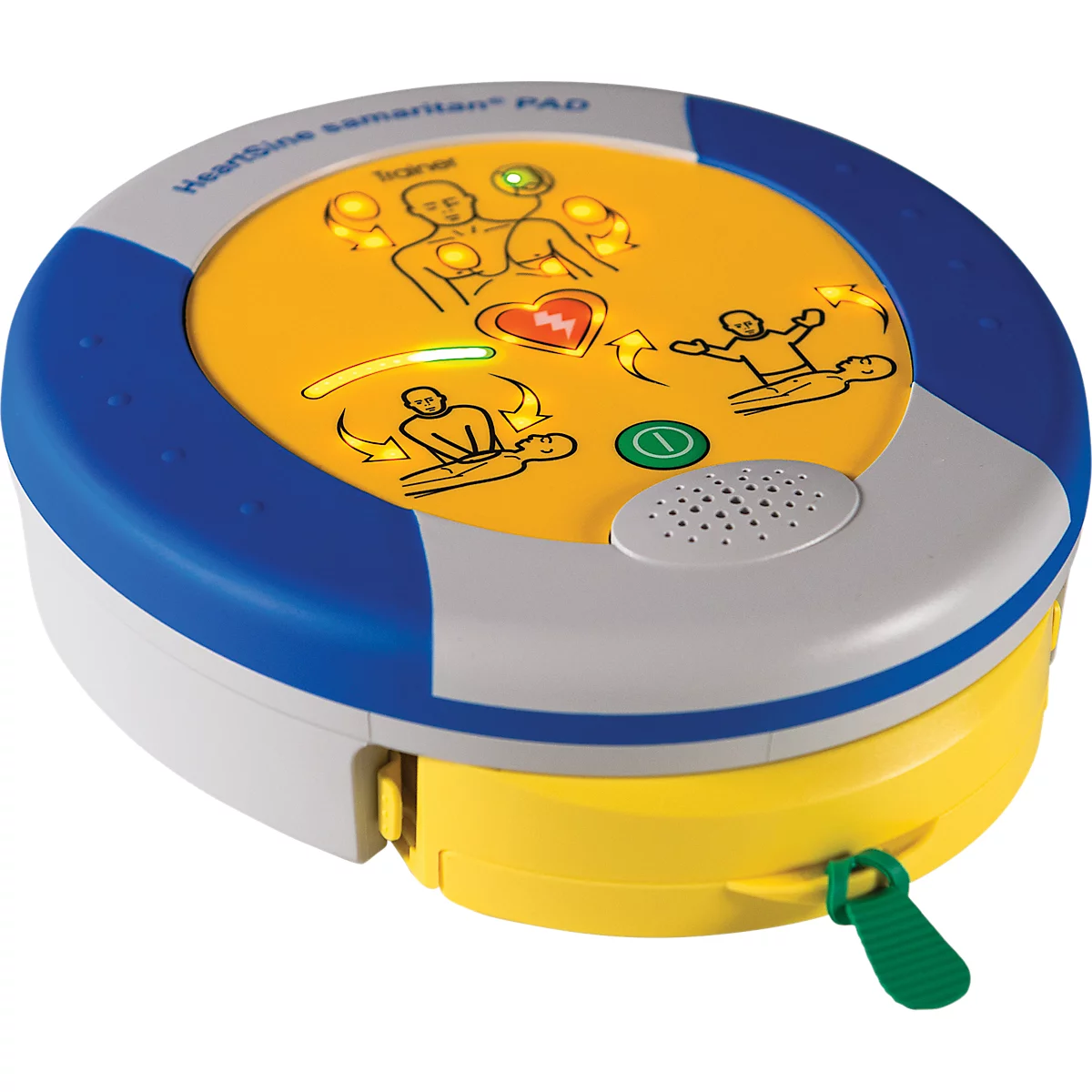 Übungs- und Trainingsdefibrillator-Set für HeartSine PAD500, 6 Szenarien, Tasche, 2 Paar Ersatzelektroden, Ladegerät