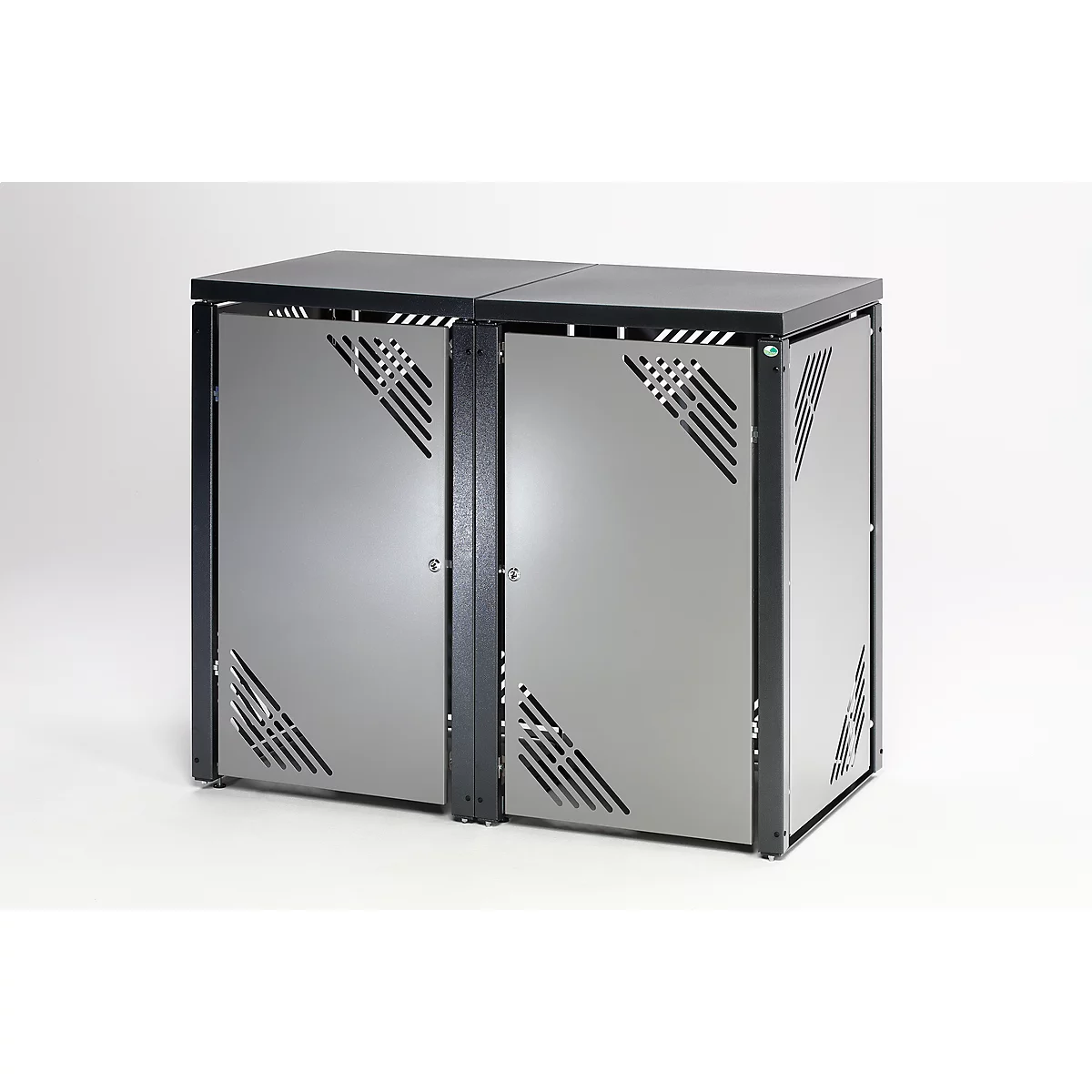 Uitbreidingsstuk MBSE 3, plaatstalen coating, met klapdeksel, voor vuilcontainers van 120 l en 240 l