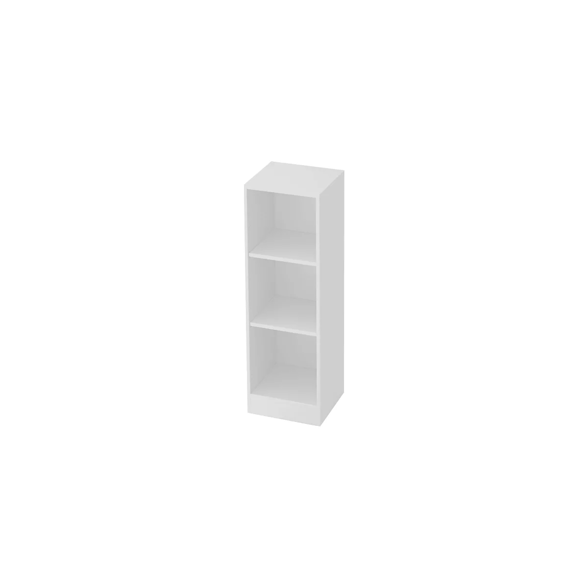 ULM boekenkast, 3 OH, spaanplaat, B 406 x D 400 x H 1270 mm, lichtgrijs