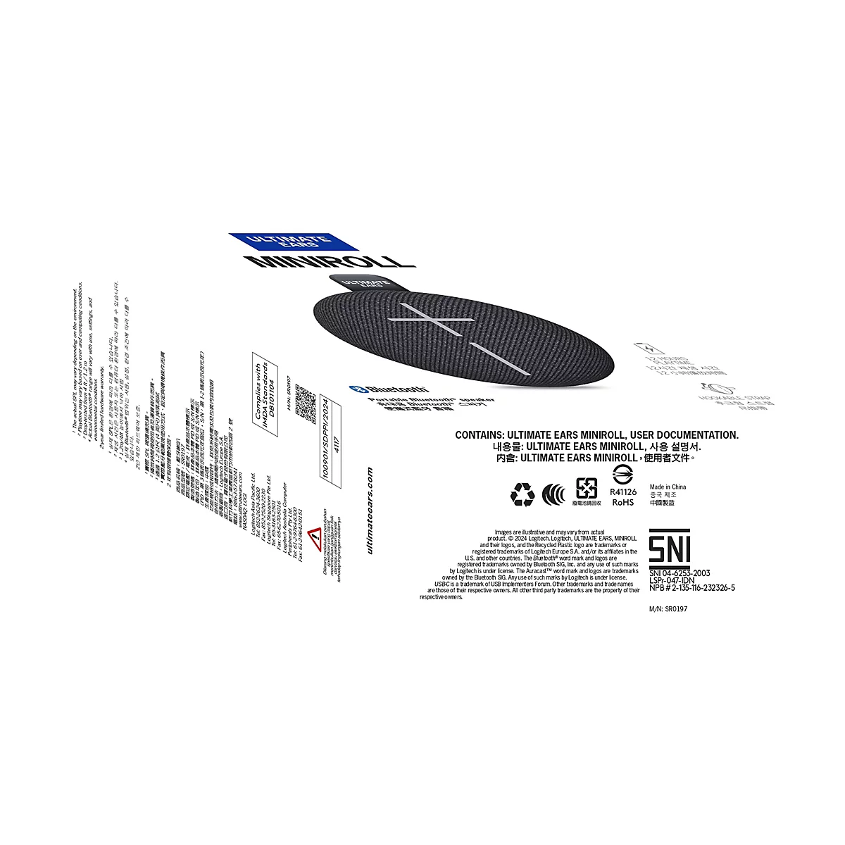 Ultimate Ears MINIROLL - Lautsprecher - tragbar - kabellos - Bluetooth - 7.5 Watt