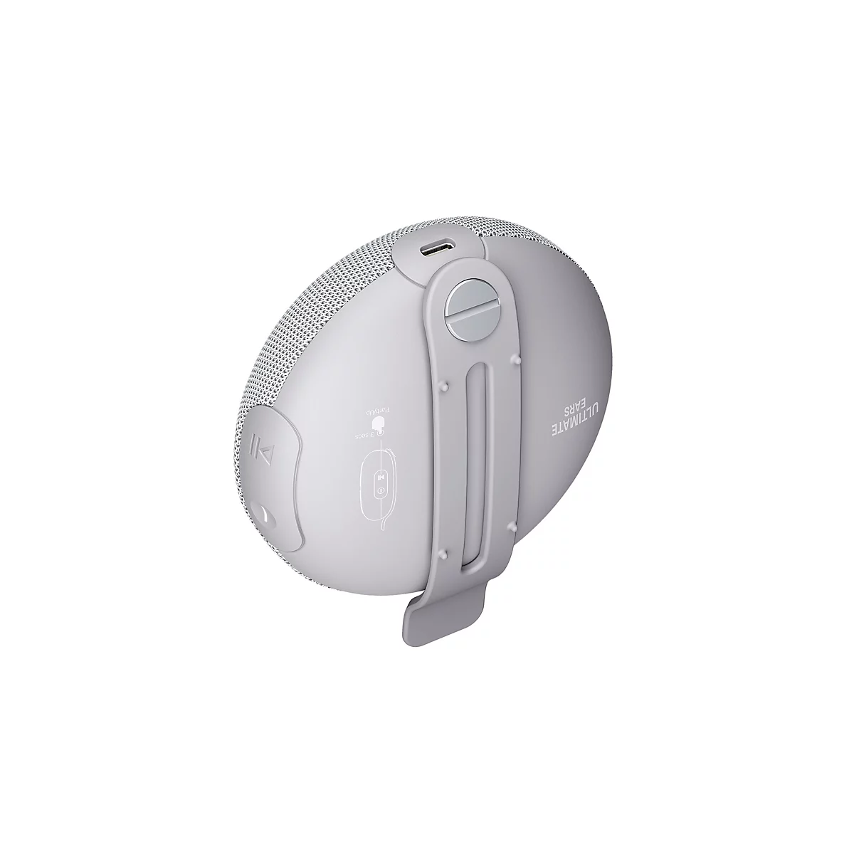 Ultimate Ears MINIROLL - Lautsprecher - tragbar - kabellos - Bluetooth - reviviertes Grau