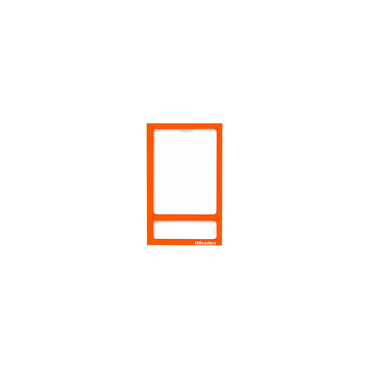Ultradex fotokader, magnetisch, transparant petfolie, voor A5, oranje, 5 stuks